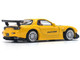 Mazda RX7 FD RE Amemiya Widebody RHD Right Hand Drive Yellow with Carbon Hood 1/64 Diecast Model Car Pop Race PR640116