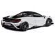 McLaren 765LT White with Black Top and Extra Wheels 1/64 Diecast Model Car CM Model CM64-765LT-21