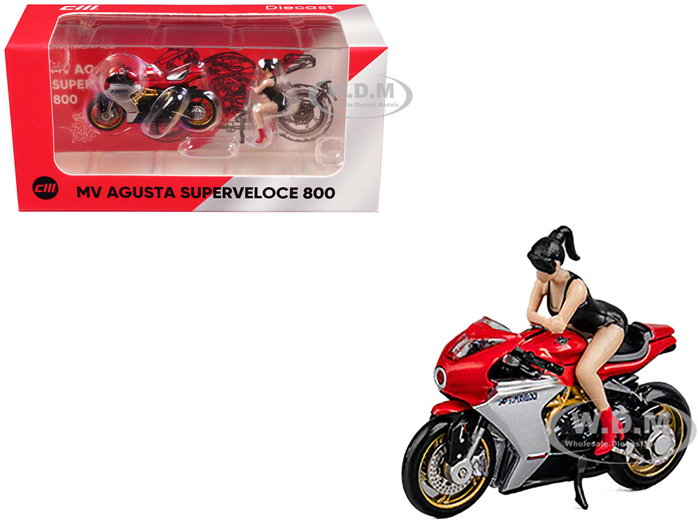 MV Agusta Superveloce 800 Motorcycle Red and Silver with