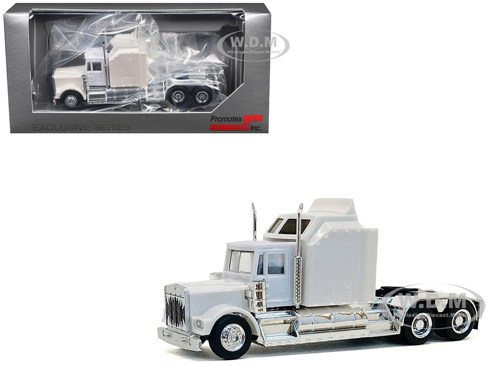 Kenworth W900 with Extra Large Sleeper White 1/87 (HO) Plastic