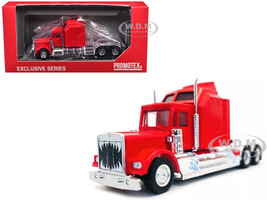 Kenworth W900 with Extra Large Sleeper Red 1/87 (HO) Plastic Model Car Promotex 035235R