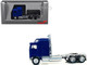 Kenworth K100 with 1 Bar Grill and X-Long Chrome Chassis Blue 1/87 (HO) Plastic Model Car Promotex 035260BL