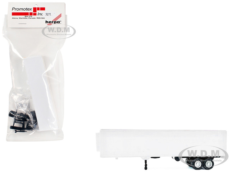 40ft Refrigerated Reefer Trailer White 1/87 (HO) Plastic Model Promotex 005271W