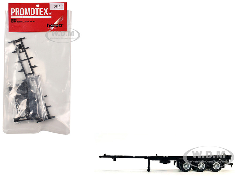 Container Chassis for 3 Axle 40ft Trailer 1/87 (HO) Plastic Model Promotex 005315BK