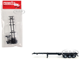 Container Chassis for 3 Axle 48ft Trailer 1/87 (HO) Plastic Model Promotex 005316BK