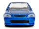 1997 Honda Civic Type R Blue Metallic with Graphics Sonic the Hedgehog 1991 Video Game Hollywood Rides Series 1/32 Diecast Model Car Jada 35482