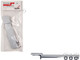 48ft 3 Axle Drop Deck Trailer with Chrome Wheels and Silver Top 1/87 (HO) Plastic Model Promotex 005454S