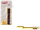 2 Axle Step Deck Equipment Trailer with Ramps Yellow 1/87 (HO) Plastic Model Promotex 005483Y
