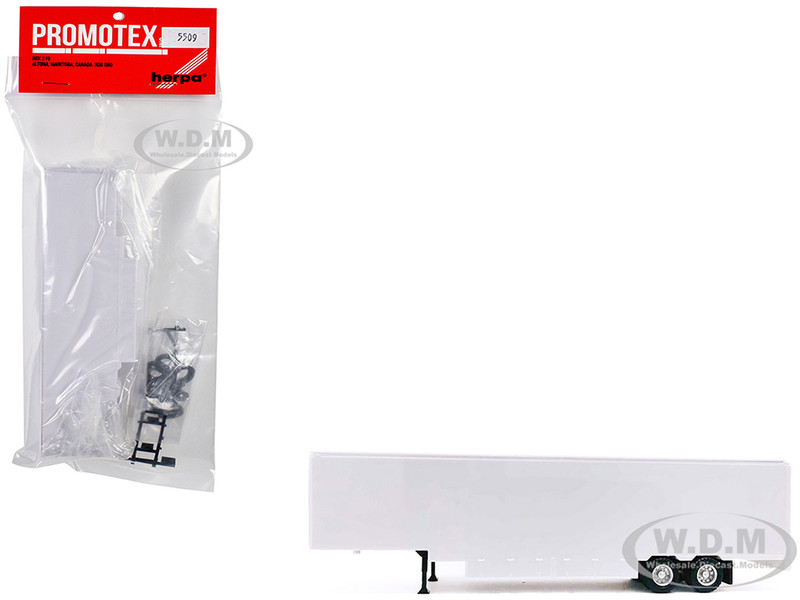 48ft Moving Van Trailer Light Gray 1/87 (HO) Plastic Model Promotex 005509GR