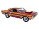 1968 Dodge Dart Super Stock 898 Gene Snow Red Metallic with Yellow Stripes Limited Edition to 510 pieces Worldwide 1/18 Diecast Model Car ACME A1806410