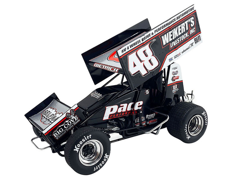 Winged Sprint Car #48 Danny Dietrich Weikert s Livestock Inc Gary Kauffman Racing 2024 1/18 Diecast Model Car ACME A1824016