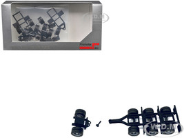 Lowboy Tri Axle Booster with Integrated Rear Axle and Fenders 2 Sets 1/87 (HO) Plastic Model Promotex 005523BK