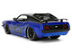 1970 Ford Mustang Boss 429 Black and Blue Metallic with Flames Bigtime Muscle Series 1/24 Diecast Model Car Jada 36154