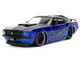 1970 Ford Mustang Boss 429 Black and Blue Metallic with Flames Bigtime Muscle Series 1/24 Diecast Model Car Jada 36154