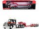 Kenworth W990 Heavy Haul Day Cab and Magnitude Tri Axle Lowboy Trailer with Flip Tail Mammoet Black and Red 1/64 Diecast Model DCP/First Gear 69-1869