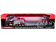 Kenworth W990 Heavy Haul Day Cab and Magnitude Tri Axle Lowboy Trailer with Flip Tail Mammoet Black and Red 1/64 Diecast Model DCP/First Gear 69-1869