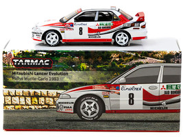 Mitsubishi Lancer Evolution RHD Right Hand Drive #8 Kenneth Eriksson Staffan Parmander Rallye Monte Carlo 1993 Global64 Series 1/64 Diecast Model Tarmac Works T64G-048-93MCR08