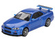 Nissan Skyline GT R R34 V Spec RHD Right Hand Drive Bayside Blue Metallic Limited Edition 1/64 Diecast Model Car Mini GT MGT00759