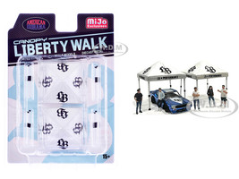 Liberty Walk Canopy 2 Piece Set White Limited Edition for 1/64 Scale Models American Diorama AD-2416MJ