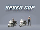 Speed Cop 4 piece Diecast Figure Set 2 Figures 2 Motorcycles Limited Edition for 1/64 Scale Models American Diorama AD-64530MJ