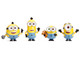 Set of 4 Diecast Figures Minions 2015 Movie Metalfigs Series Diecast Models Jada 35714