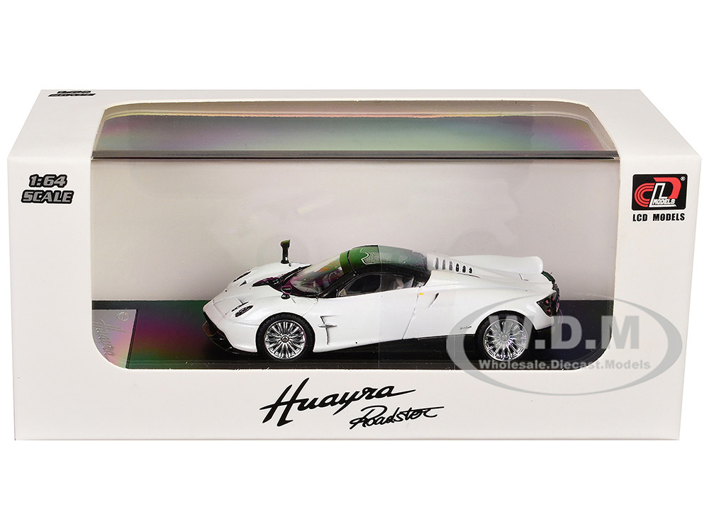 Pagani Huayra Roadster White Metallic with Black Top 1/64 Diecast