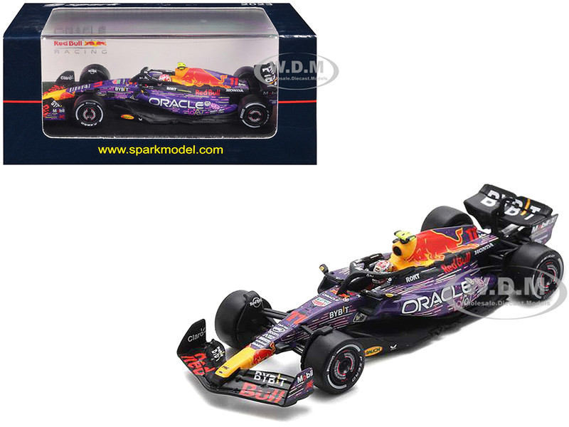 Red Bull Racing RB19 #11 Sergio Perez Oracle 3rd Place Formula One F1 Las Vegas GP 2023 1/64 Diecast Model Car Spark Y357