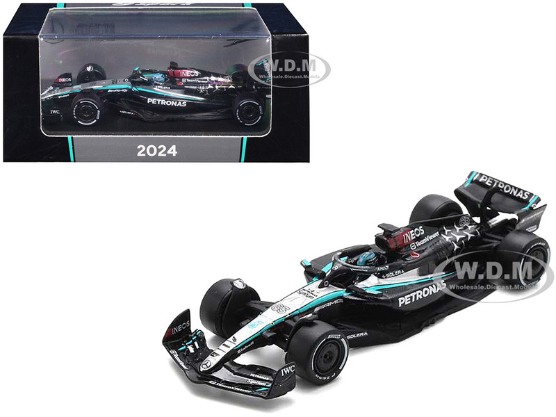 Mercedes AMG F1 W15 E Performance #63 George Russell Petronas Formula One F1 Bahrain GP 2024 1/64 Model Car Spark Y365