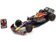 Red Bull Racing RB19 #1 Max Verstappen Oracle Winner Formula One F1 British GP 2023 with Pit Board and Acrylic Display Case 1/18 Model Car Spark 18S902