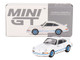 Porsche 911 Carrera RS 2 7 Grand Prix White with Blue Stripes and Wheels Limited Edition to 4800 pieces Worldwide 1/64 Diecast Model Car Mini GT MGT00715