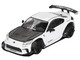 Toyota GR86 LB-Nation Liberty Walk White with Carbon Hood Limited Edition 1/64 Diecast Model Car Mini GT MGT00769