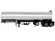 Tag Axle Elliptical Tanker Trailer Silver 1/87 (HO) Plastic Model Promotex 005351S