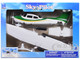 Model Kit Cessna 172 Skyhawk Aircraft White with Green and Yellow Stripes Sky Pilot Series 1/42 Plastic Model Kit New Ray 20665