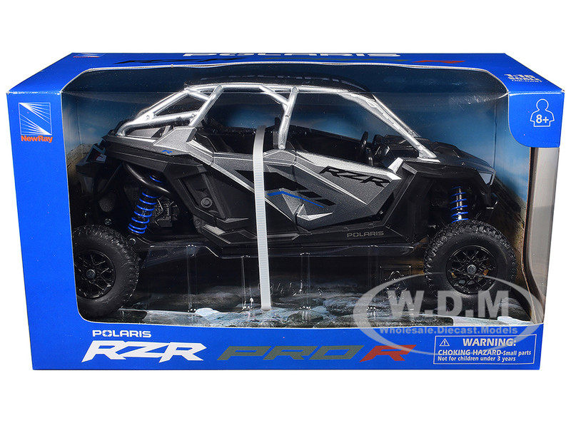 Polaris RZR Pro R UTV Silver Metallic and Black 1/18 Diecast Model New Ray 58453A