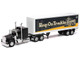 Kenworth W900 Truck Black with Dry Van Trailer Tribute To Truckers Keep on Truckin Long Haul Truckers Series 1/32 Diecast Model New Ray SS-10253