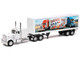 Peterbilt 379 Truck White with Dry Van Trailer Truckers Rule America Long Haul Truckers Series 1/32 Diecast Model New Ray SS-12393