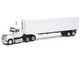 International LoneStar Truck with Dry Goods Trailer White Long Haul Truckers Series 1/43 Diecast Model New Ray SS-16663