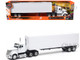 International LoneStar Truck with Dry Goods Trailer White Long Haul Truckers Series 1/43 Diecast Model New Ray SS-16663