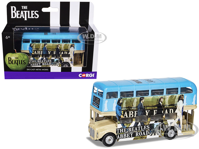 The Beatles London Double Decker Bus Abbey Road Blue and Beige Diecast Model Car Corgi CC82347