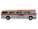 1959 GM PD4104 Motorcoach Bus Continental Trailways Silver and Cream with Red Stripes Vintage Bus & Motorcoach Collection Limited Edition 1/87 (HO) Diecast Model Iconic Replicas 87-0565