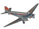 Douglas DC 3 Commercial Aircraft TWA Trans World Airlines NC1943 Polished Metal Finish with Red Tail Stripes Gemini 200 Series 1/200 Diecast Model Airplane GeminiJets G2TWA314