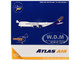 Boeing 747 8F Commercial Aircraft Atlas Air Kuehne Nagel N862GT White with Blue Tail Interactive Series 1/400 Diecast Model Airplane GeminiJets GJ2205