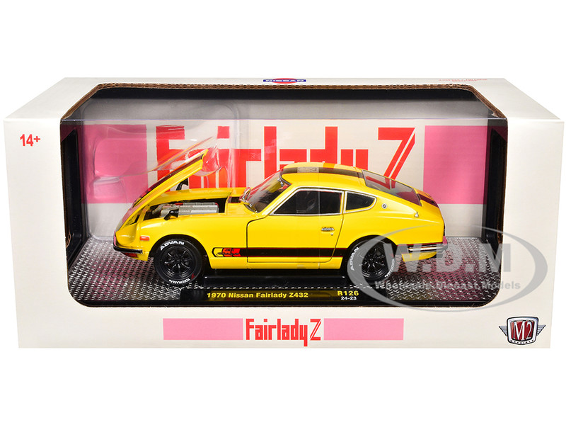 1970 NISSAN FAIRLADY Z 432 RHD YELLOW 1/24 DIECAST MODEL CAR