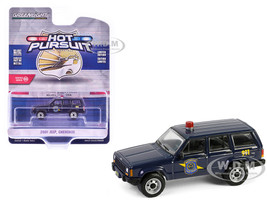 2001 Jeep Cherokee Michigan State Police Dark Blue Hot Pursuit Series 46 1/64 Diecast Model Car Greenlight 43040E