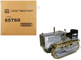 CAT Caterpillar Twenty Tractor 100th Anniversary Chrome and Gold Centennial Series 1/16 Diecast Model Diecast Masters 85760