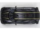 Koenigsegg One 1 Carbon Fiber with Gold Stripes 1/64 Diecast Model Car Autoart 20043