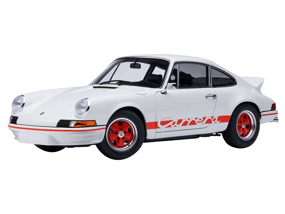 AUTOart 1/18 スケール Carrera RS 2.7 Porsche 911 Carrera 2.7 RS Grand Prix White with Red Stripes and