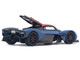 Aston Martin Valkyrie Satin Marina Blue with Carbon Top 1/64 Diecast Model Car Pop Race PR640096