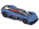 Aston Martin Valkyrie Satin Marina Blue with Carbon Top 1/64 Diecast Model Car Pop Race PR640096