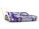 Skyline C210 Kaido Racer Bosozoku Style RHD Right Hand Drive #210 Purple and Silver 1/64 Diecast Model Car Pop Race PR640107